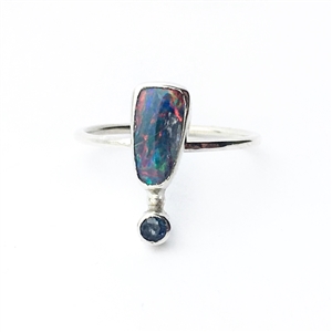 Opal and Faceted stone Ring + More Colors