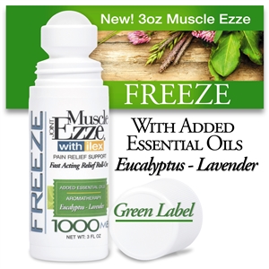 New! Muscle Ezze & Joint 3oz. Freeze Relief GREEN LABEL