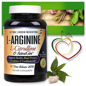 L-Arginine L-Citruline and AstraginÂ®<br>Supports Healthy Blood Pressure<br>Circulation & Cardiovascular