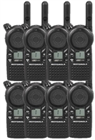 Motorola CLS1110 8 Pack Walkie Talkie Bundle