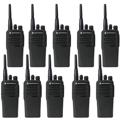 Motorola CP200d Two Way Radio Walkie Talkie 10 Pack Bundle