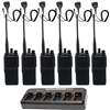 CP200d-R2 UHF Digital Combo Pack - 6 Radios, 6 Speaker Mics, & 6-Bank Charger