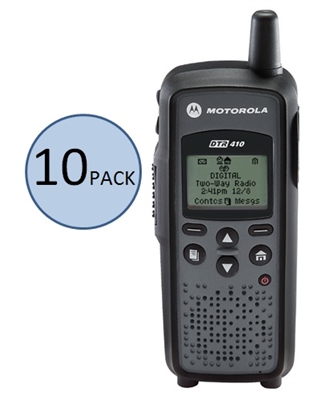 Motorola DTR410 10 Pack Two Way Radio Bundle