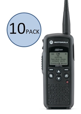 Motorola DTR550 10 Pack Two Way Radio Bundle