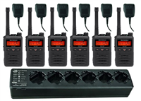 EVX-S24 Digital Portable Combo Pack - 6 Radios, 6 Speaker Mics, & 6-Bank Charger