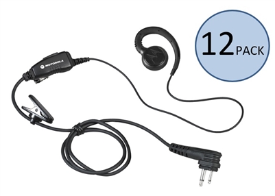 12 Pack of Motorola HKLN4604 Swivel Earpiece with PTT