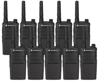 Motorola RMM2050 10 Pack Two Way Radio Bundle