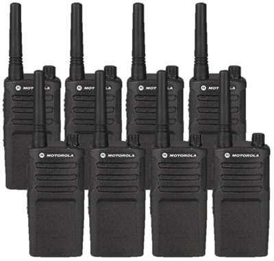 Motorola RMU2040 8 Pack UHF Two Way Radio Bundle