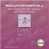 47% PERU - FORTUNATO NO 4 - DARK MILK CHOCOLATE w. SMOKED ALMONDS