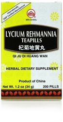 Qi Ju Di Huang Wan | Lycium Rehmannia Teapills supports the health of the organ systems that nourish eye sight