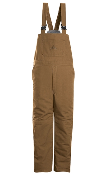 Bulwark - Flame-Resistant Brown Duck Insulated Bib Overall. BLN4