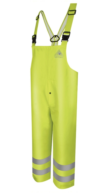 Bulwark - Hi-Visibility Flame-Resistant Rain Bib Overall. BXN4