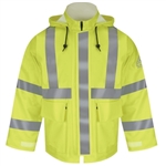 Bulwark - Hi-Visibility Flame-Resistant Rain Jacket. JXN4