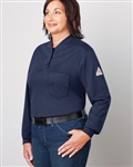 Bulwark - Women's Flame-Resistant Long-Sleeve Henley Shirt. SEL3