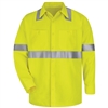 Bulwark - Flame-Resistant Hi-Visibility Long-Sleeve Work Shirt. SMW4