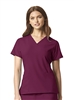 WonderWink - Ladies Wine WW INDY 4.0 V-Neck Scrub Top. 1630