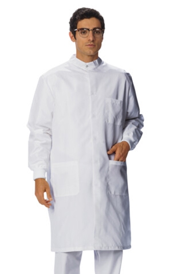 Fashion Seal - Unisex  Striped PFAS-Free T-Shield D-Stat Lab Coat. 6427_6402