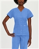 Landau - Essentials Women's Snap Front V-Neck Scrub Tunic. 8232