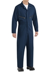 Red Kap - Men's Zip-Front Navy Cotton Coverall. CC18NV