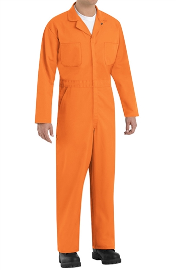 Red Kap - Men's Twill Action-Back Orange Coverall. CT10OR