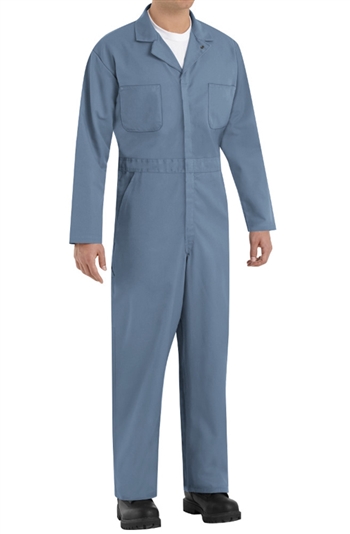 Red Kap - Men's Twill Action-Back Postman Blue Coverall. CT10PB