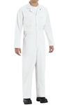 Red Kap - Men'sTwill Action-Back White Coverall. CT10WH