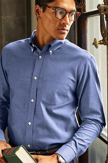 Brooks BrothersÂ® - Wrinkle-Free Stretch Pinpoint Shirt. BB18000