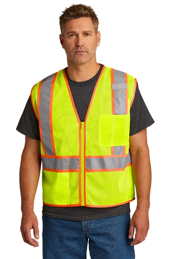 CornerStone -ANSI 107 Class 2 Mesh Zippered Two-Tone Vest. CSV103