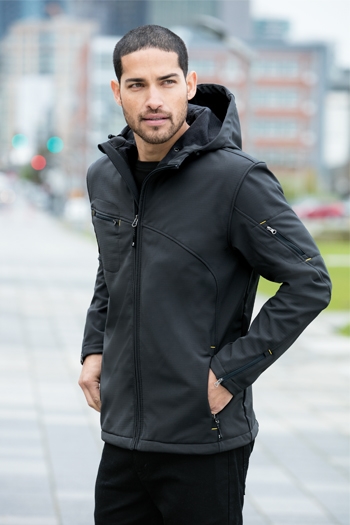 Port Authority - Textured Hooded Soft Shell Jacket. J706