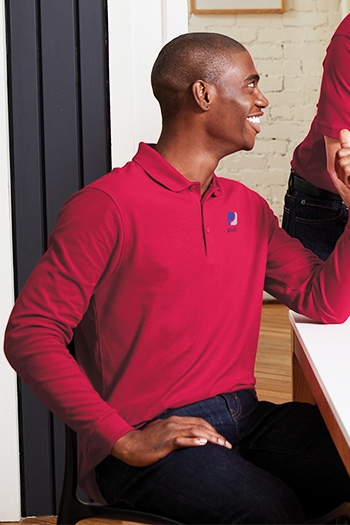 Port Authority -  Long Sleeve Core Classic Pique Polo. K100LS