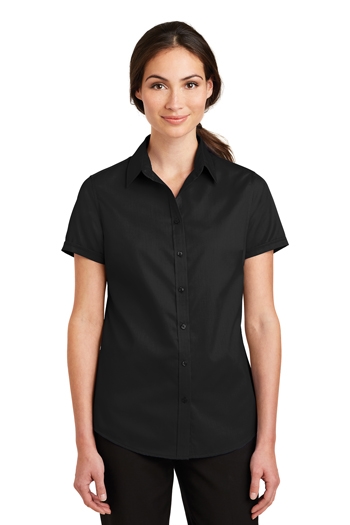 Port Authority - Ladies Short-sleeve SuperProâ„¢ Twill Shirt. L664