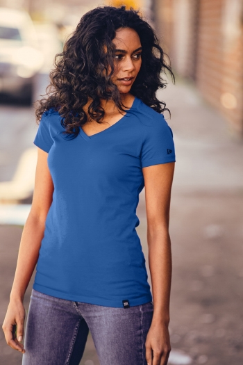 New EraÂ® Ladies Heritage Blend V-Neck Tee. LNEA101