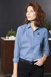 Port Authority - Ladies Long Sleeve Carefree Poplin Shirt. LW100
