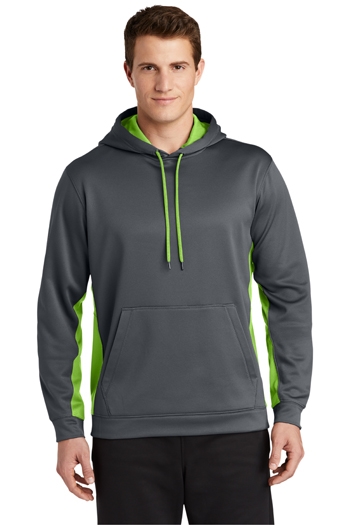 Sport-Tek - Sport-WickÂ® Fleece Colorblock Hooded Pullover. ST235