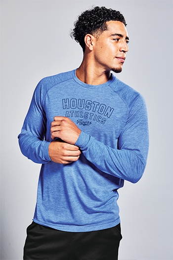 PosiCharge Â® Long Sleeve Tri-Blend Wicking Raglan Tee. ST400LS