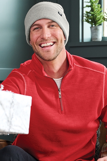 TravisMathew - Striped Cuffed Beanie. TM1MY393