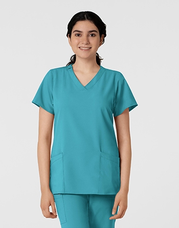 WonderWink - W123 Women's Basic V-neck Scrub Top. 6255