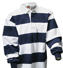 Barbarian Casual White / Navy 4" Stripe