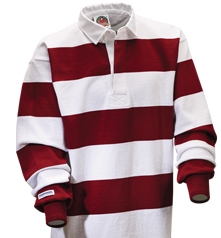 Barbarian Casual White / Maroon 4" Stripe