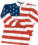 Barbarian Classic Short Sleeve US Flag Rugby
