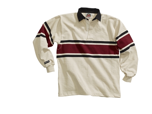 Barbarian Classic Ivory / Black / Maroon Acadia Stripe