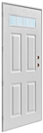 32" x 72" LH Kinro Series 5500 Out-Swing Door 4 Lite