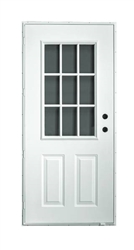 32" x 76" LH Lifestyle Out-Swing Door 9 Lite