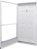 32" x 76" LH Kinro Series 7660 Housetype Combo Front Door 6 Panel W/Knocker & Viewer