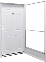 32" x 76" RH Kinro Series 7660 Housetype Combo Front Door 6 Panel W/Knocker & Viewer