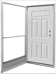 34" x 76" LH Kinro Series 7660 Housetype Combo Front Door 4 Lite 4 Panel