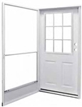 34" x 76" LH Kinro Series 7660 Housetype Combo Front Door 9 Lite 2 Panel