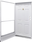 32" x 78" LH Kinro Series 7660 Housetype Combo Front Door 6 Panel W/Knocker & Viewer