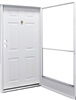 32" x 78" RH Kinro Series 7660 Housetype Combo Front Door 6 Panel W/Knocker & Viewer