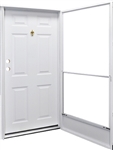 32" x 78" RH Kinro Series 7660 Housetype Combo Front Door 6 Panel W/Knocker & Viewer